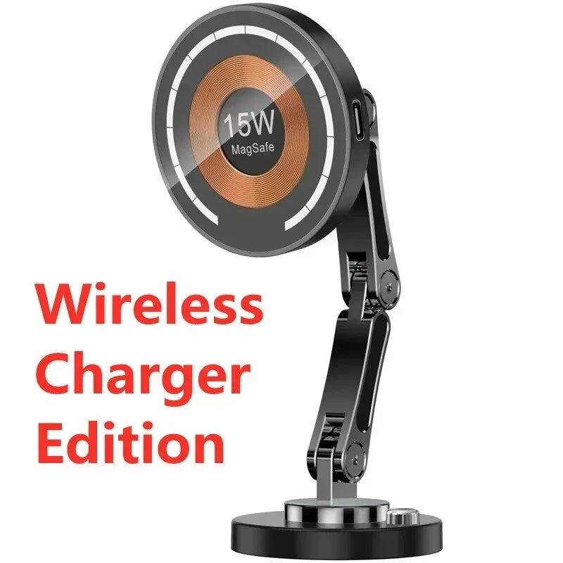 Magnetic Car Wireless Charger Stand - 360° Rotation MagSafe Car Mount with Fast Charging