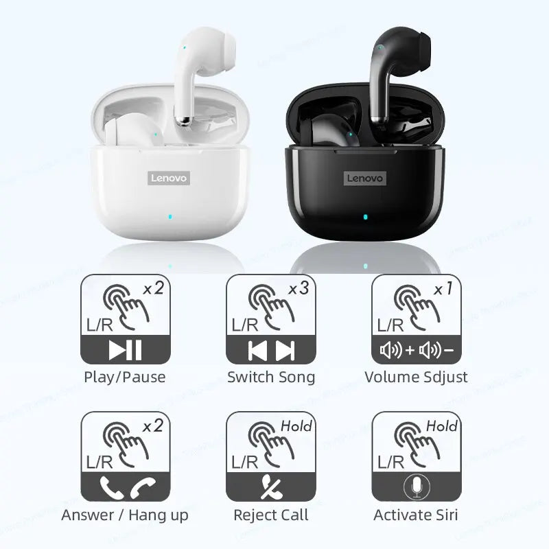 Lenovo LP40 Pro Wireless Earbuds - Bluetooth 5.3 with Touch Control