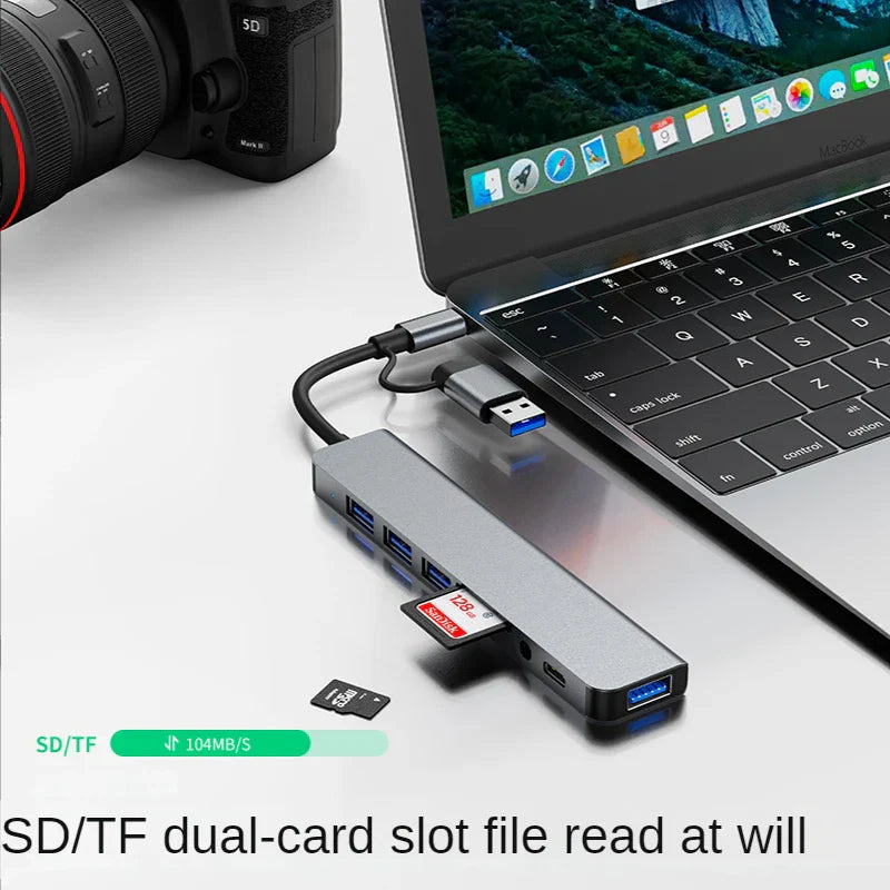 SmartGearPros 8-in-2 USB-C Hub