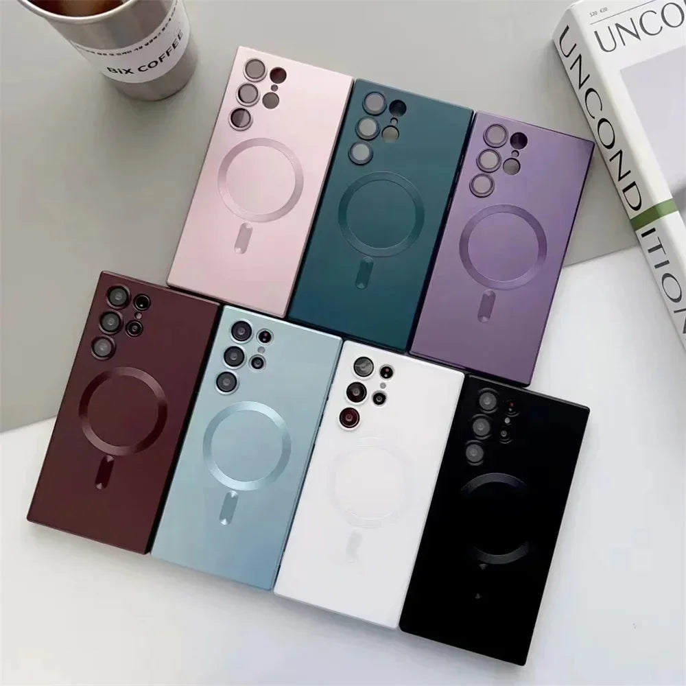 Luxury Matte Magnetic Phone Case - Samsung Galaxy S25/S24/S23/S22 Ultra