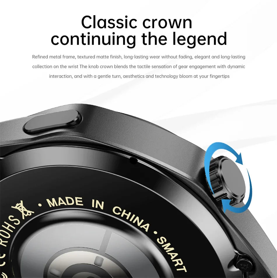 Smart Watch GT5 Pro - AMOLED GPS NFC Fitness Tracker with Heart Rate Monitor