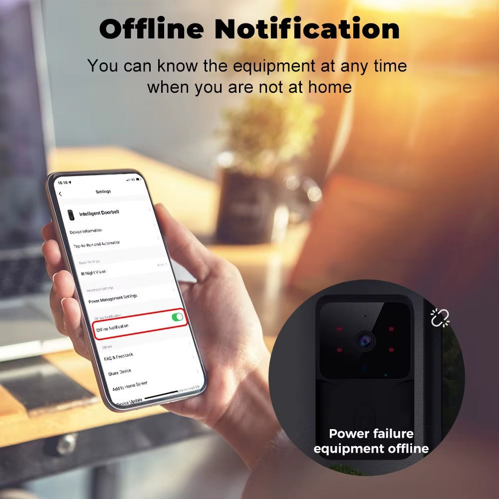 Smart Video Doorbell with Camera & Audio