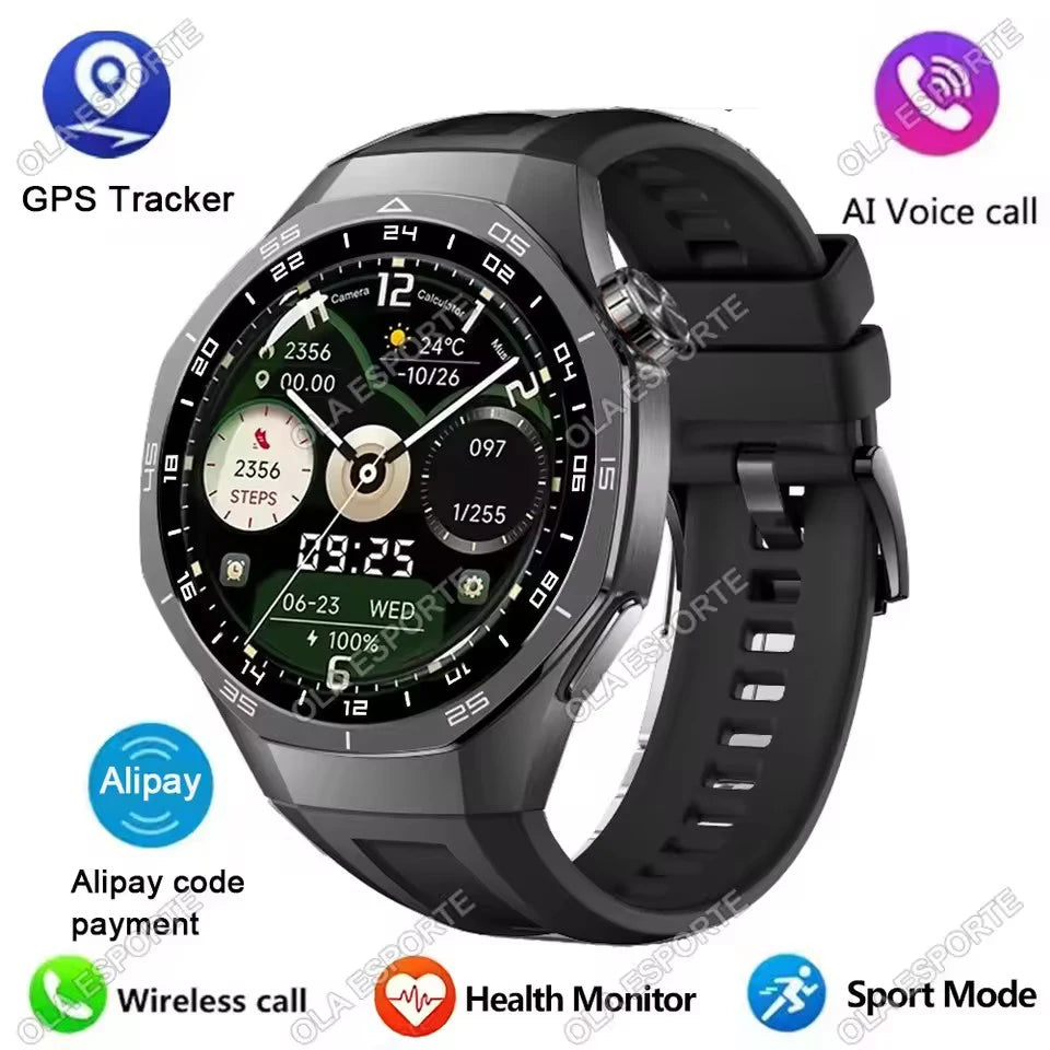 Smart Watch GT5 Pro - AMOLED GPS NFC Fitness Tracker with Heart Rate Monitor
