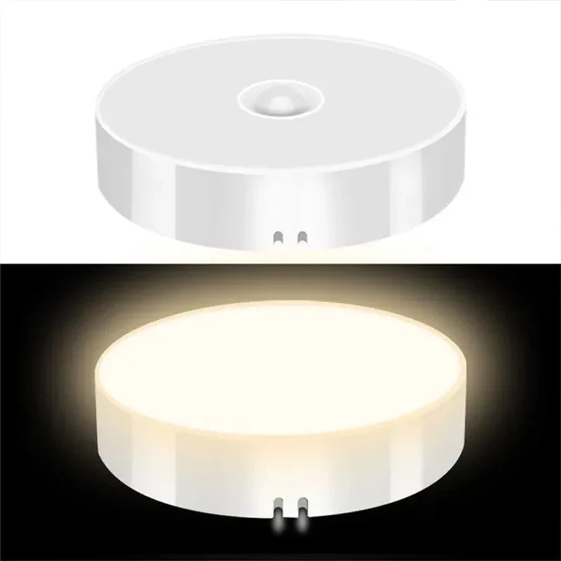 PIR Motion Sensor LED Night Light - USB Rechargeable Wireless Cabinet Lamp
