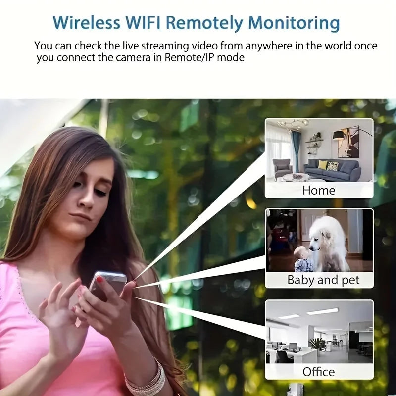 Mini WiFi Security Camera 1080P - Night Vision & Motion Detection | Smart Home CCTV