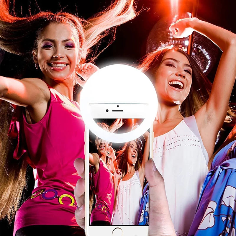 Selfie Ring Light - Clip-On LED Light for Phones, Tablets & Laptops