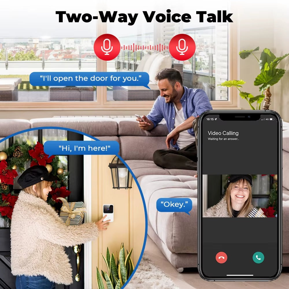Smart Video Doorbell with Camera & Audio