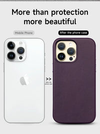 Premium MagSafe Leather Case for iPhone 17/16/15/14 Pro Max - Genuine Leather Magnetic Cover