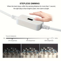 Smart USB LED Strip Lights with Hand Scan Sensor - Dimmable Under Cabinet Lighting