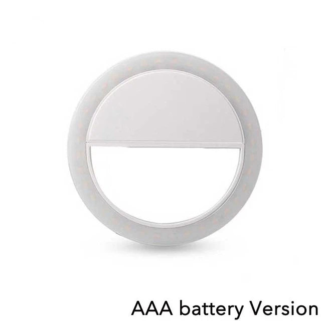 Selfie Ring Light - Clip-On LED Light for Phones, Tablets & Laptops