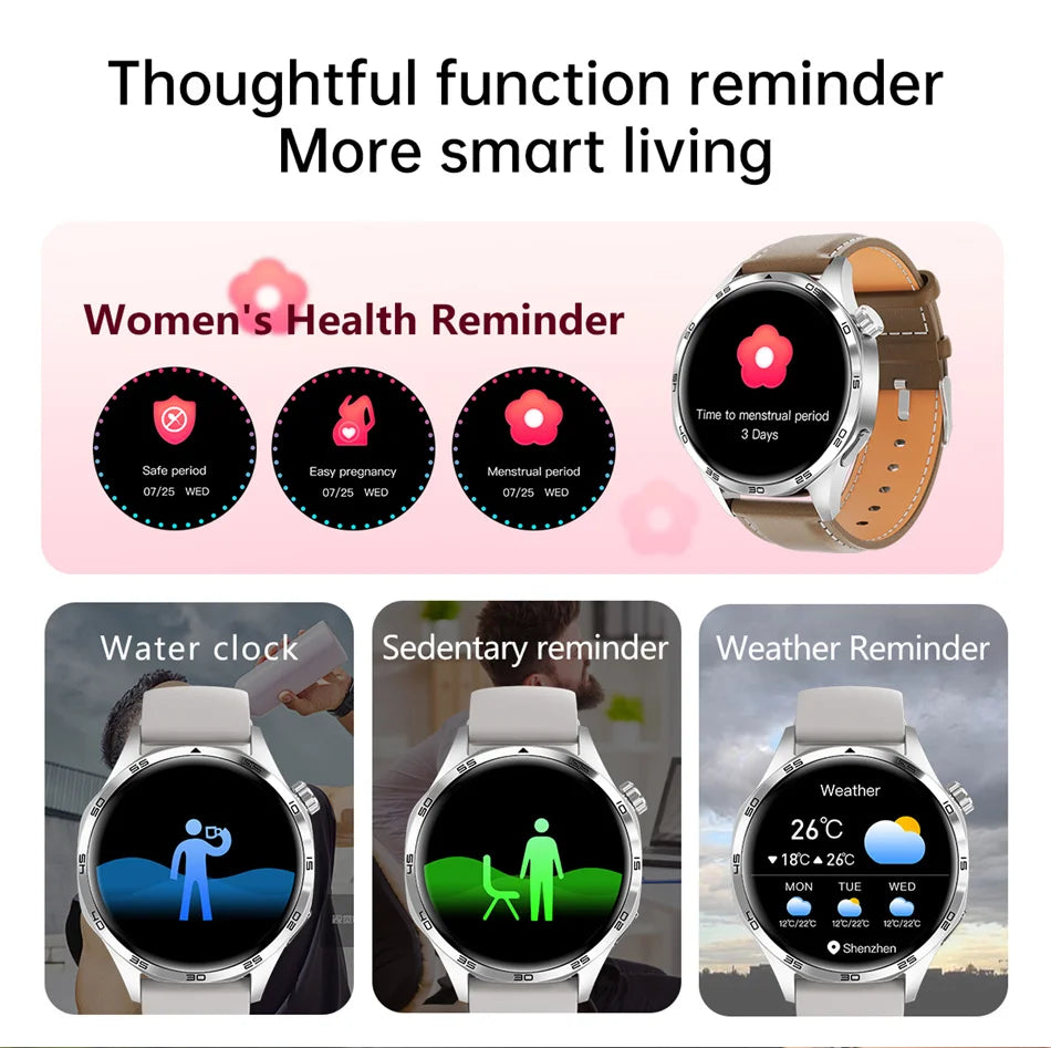 Smart Watch GT5 Pro - AMOLED GPS NFC Fitness Tracker with Heart Rate Monitor