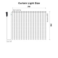 Smart LED Curtain Light APP Control RGB Dimmable DIY Pattern Music Ambient Lighting For Home Holiday Party Christmas Decoration