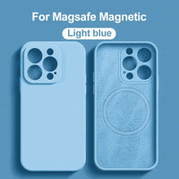 MagSafe Liquid Silicone Case for iPhone 15/14/13/12 Pro Max - Magnetic Slim Protective Cover