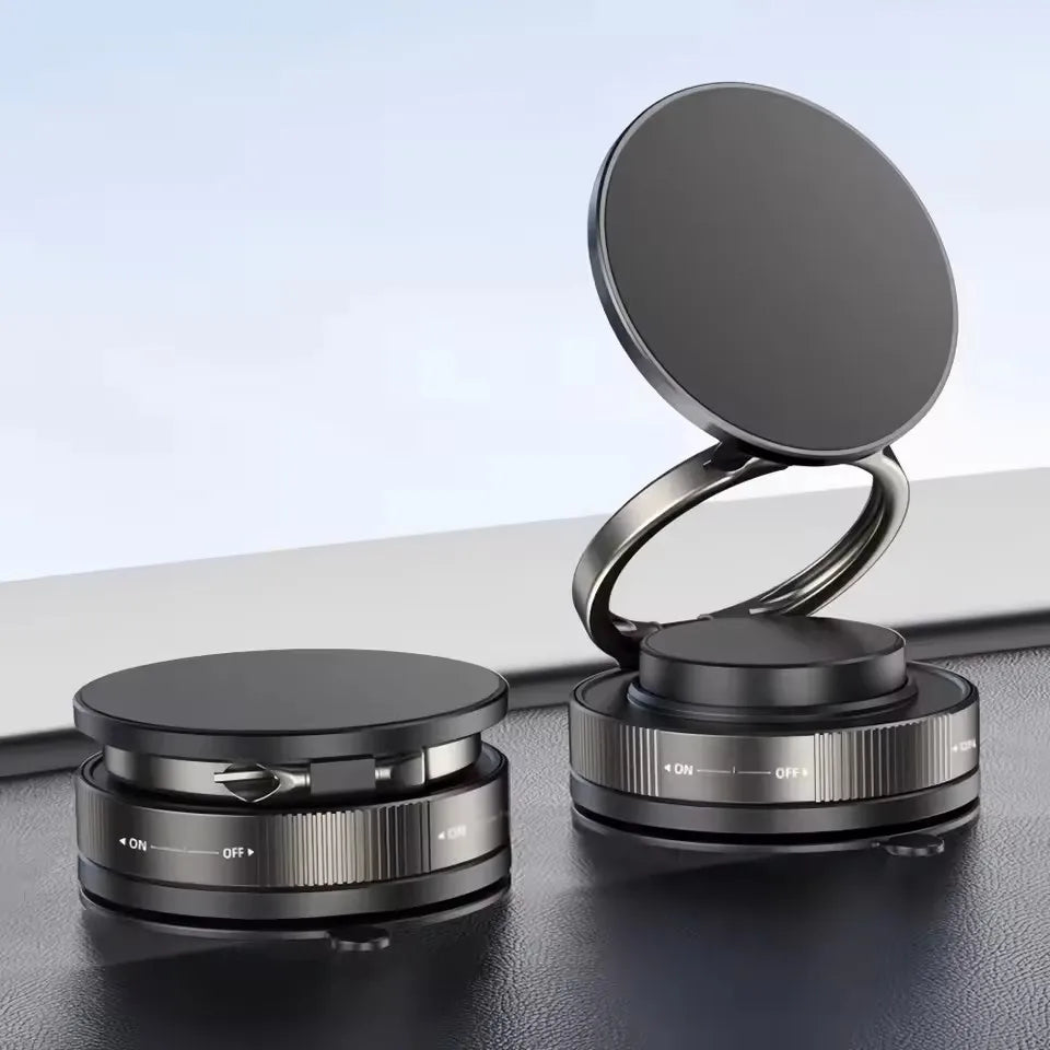 Drivegy™ MagSafe Vacuum Suction Magnetic Phone Mount – Adjustable Swivel Lock Windshield Holder