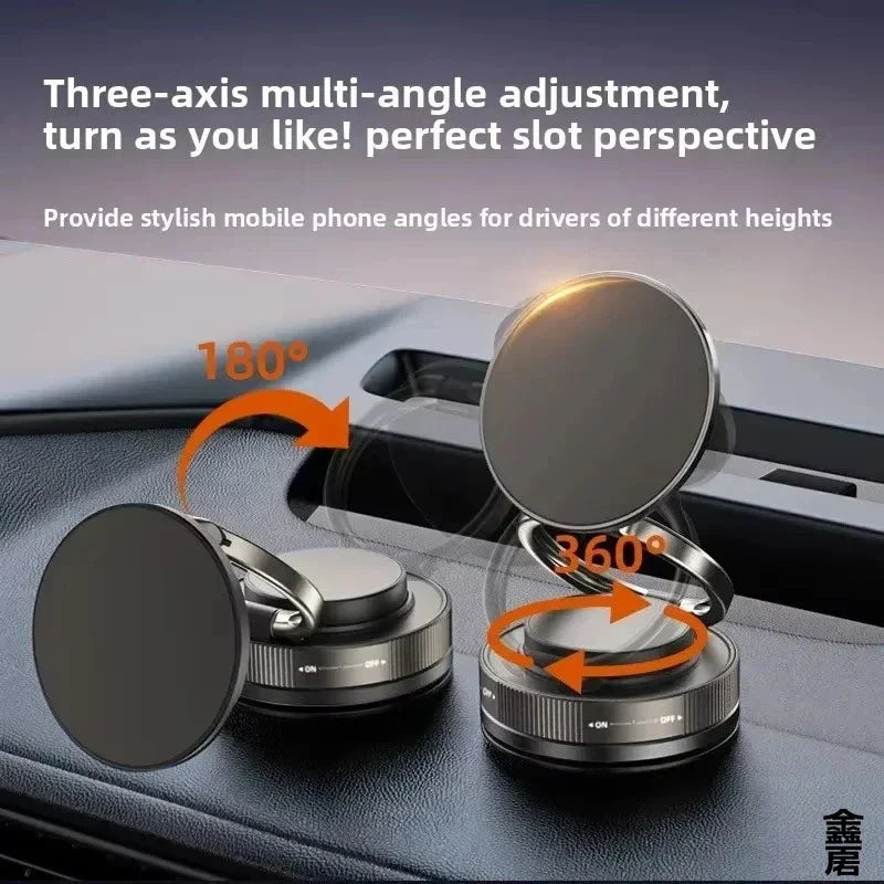 Drivegy™ MagSafe Vacuum Suction Magnetic Phone Mount – Adjustable Swivel Lock Windshield Holder