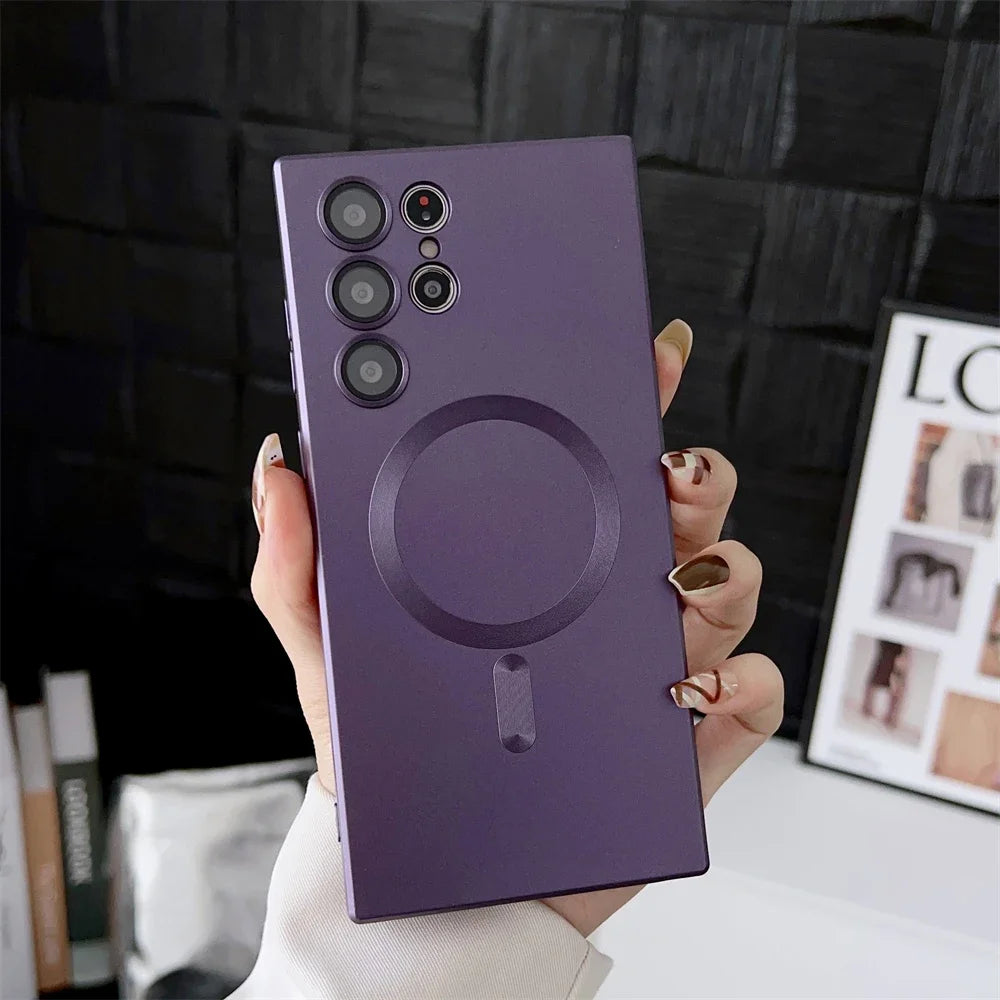 Luxury Matte Magnetic Phone Case - Samsung Galaxy S25/S24/S23/S22 Ultra