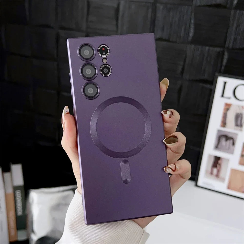 Luxury Matte Magnetic Phone Case - Samsung Galaxy S25/S24/S23/S22 Ultra