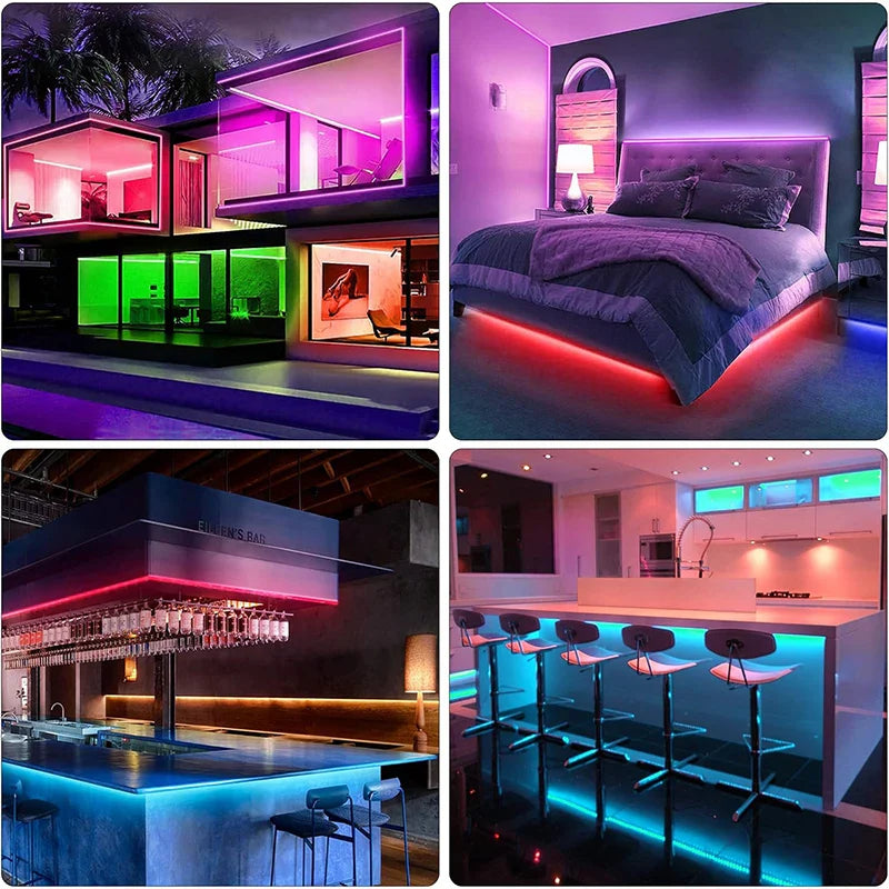 Tuya WiFi LED Strip Lights Smart Life USB 5050 RGB Lamp Tape TV PC Backlight Room Light Flexible Diode Work With Alexa Google