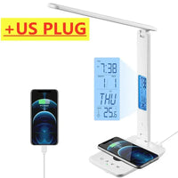 2-in-1 Wireless Charger & LED Desk Lamp - Fast Charging Pad with Touch Control