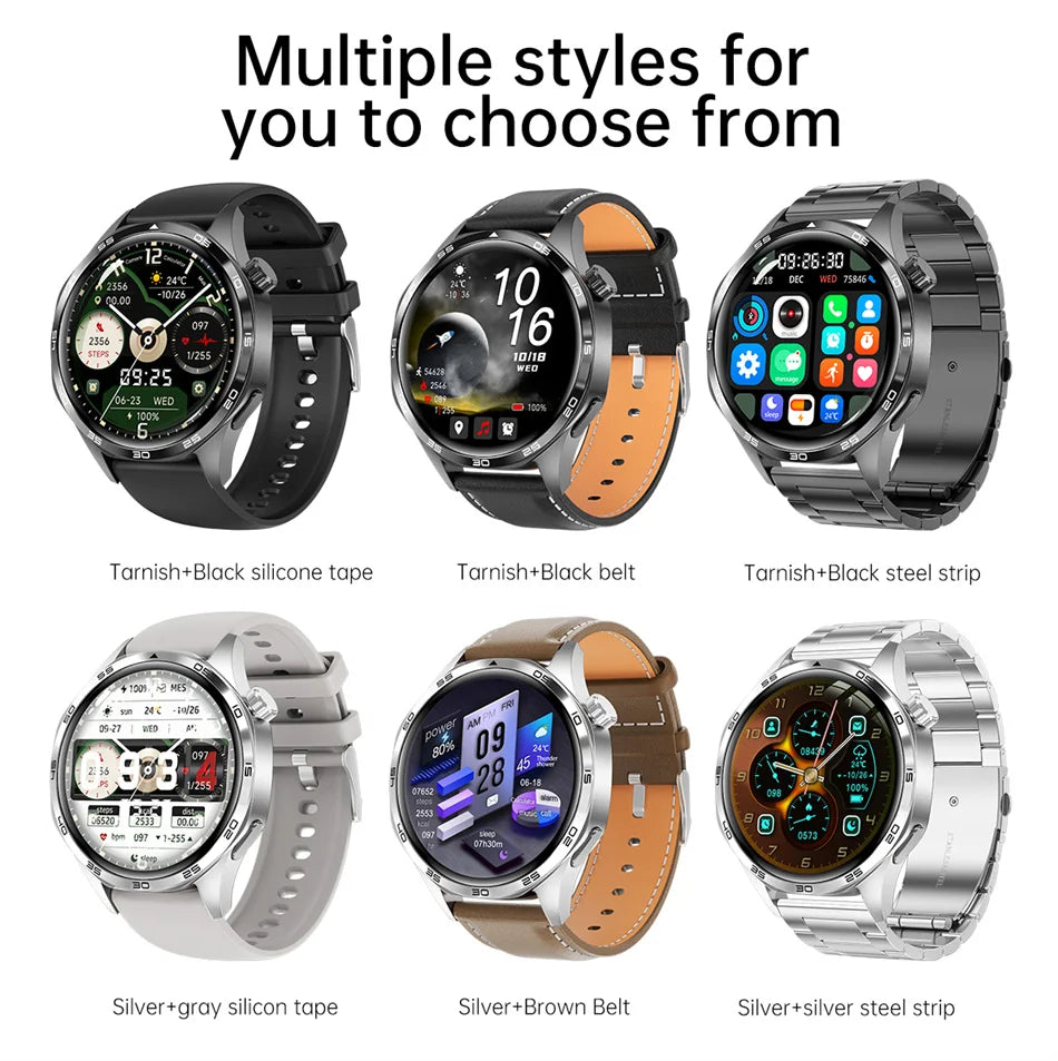 Smart Watch GT5 Pro - AMOLED GPS NFC Fitness Tracker with Heart Rate Monitor