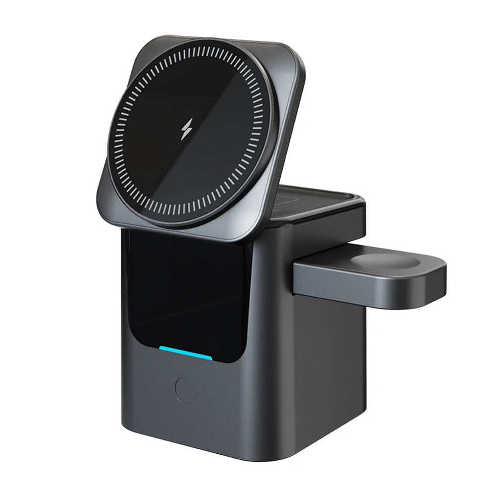 Magnetic 3-in-1 Wireless Charger Station - iPhone, Apple Watch & AirPods Fast Charging Dock