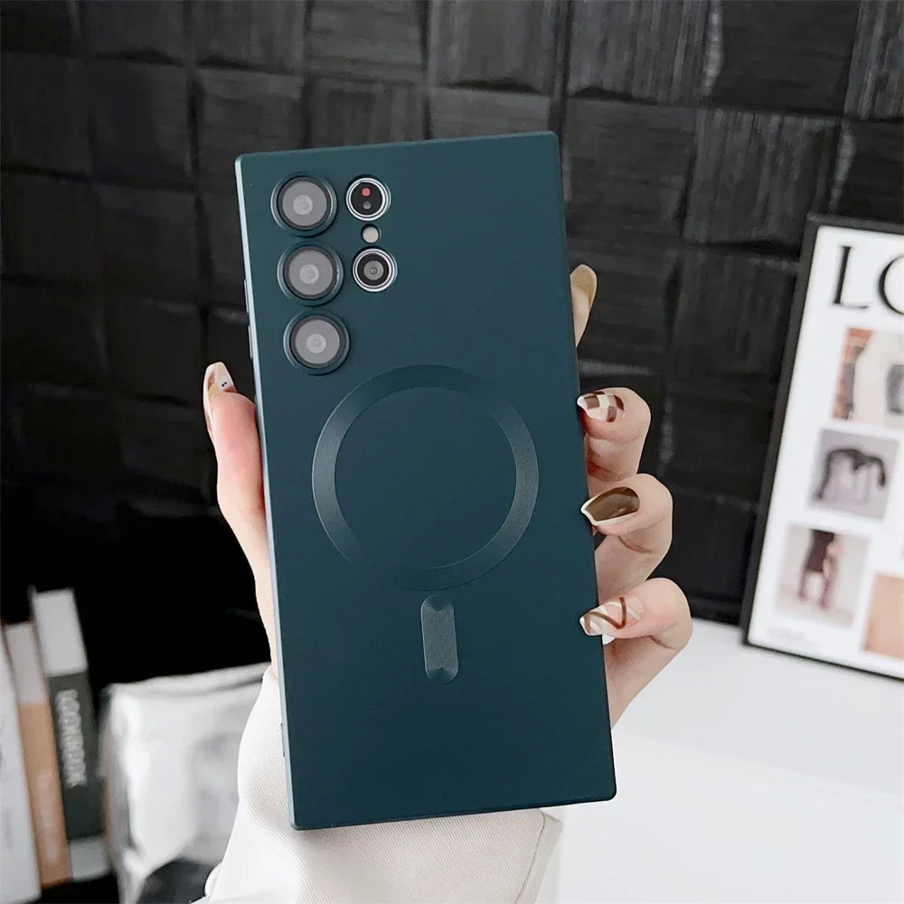 Luxury Matte Magnetic Phone Case - Samsung Galaxy S25/S24/S23/S22 Ultra