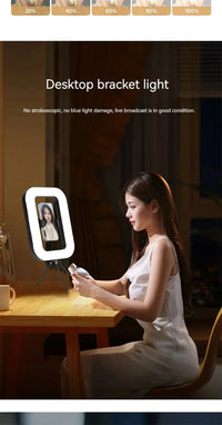 Ring Light Rechargeable For Phone Live Streaming And Selfies