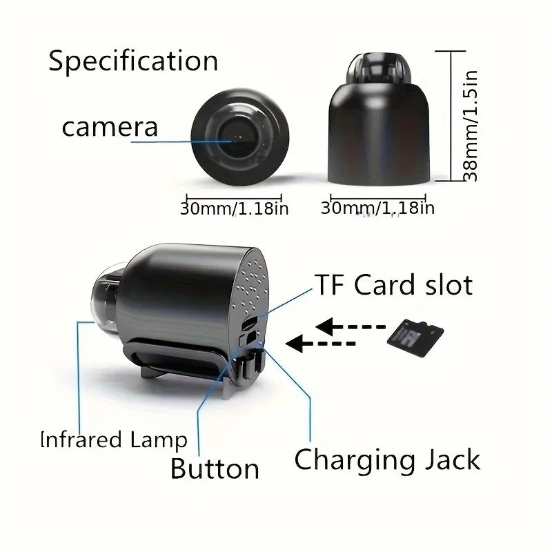Mini WiFi Security Camera 1080P - Night Vision & Motion Detection | Smart Home CCTV