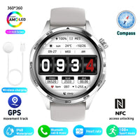 Smart Watch GT5 Pro - AMOLED GPS NFC Fitness Tracker with Heart Rate Monitor