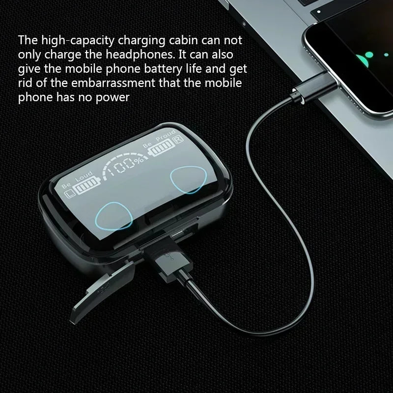TWS Bluetooth Earphones - Wireless Stereo Earbuds with Charging Case