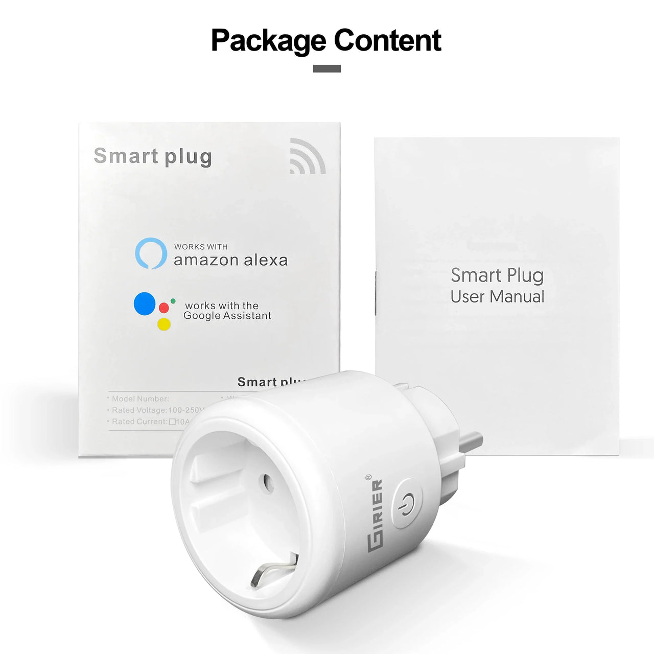 GIRIER Tuya Smart Wifi Plug EU with Power.