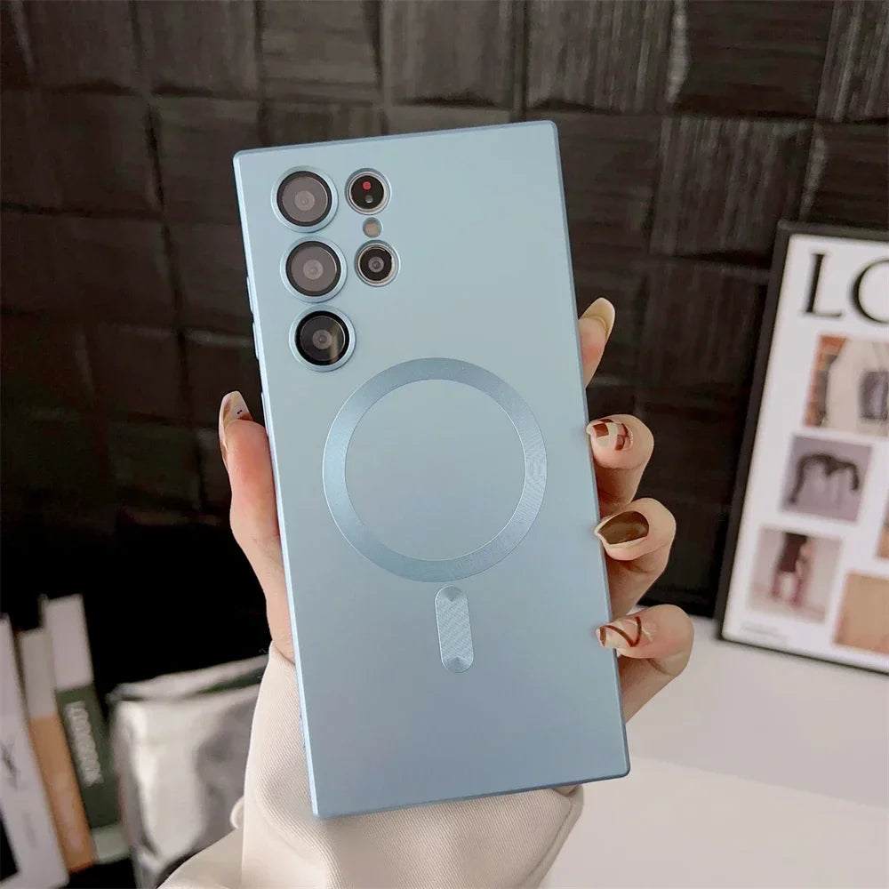Luxury Matte Magnetic Phone Case - Samsung Galaxy S25/S24/S23/S22 Ultra