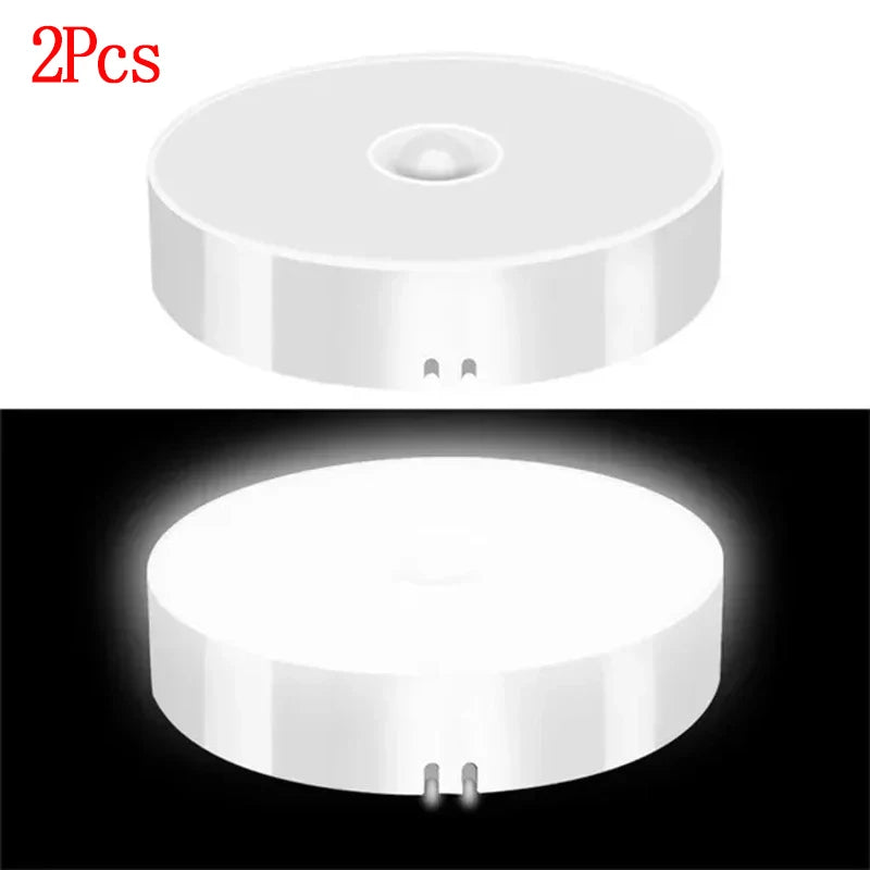 PIR Motion Sensor LED Night Light - USB Rechargeable Wireless Cabinet Lamp