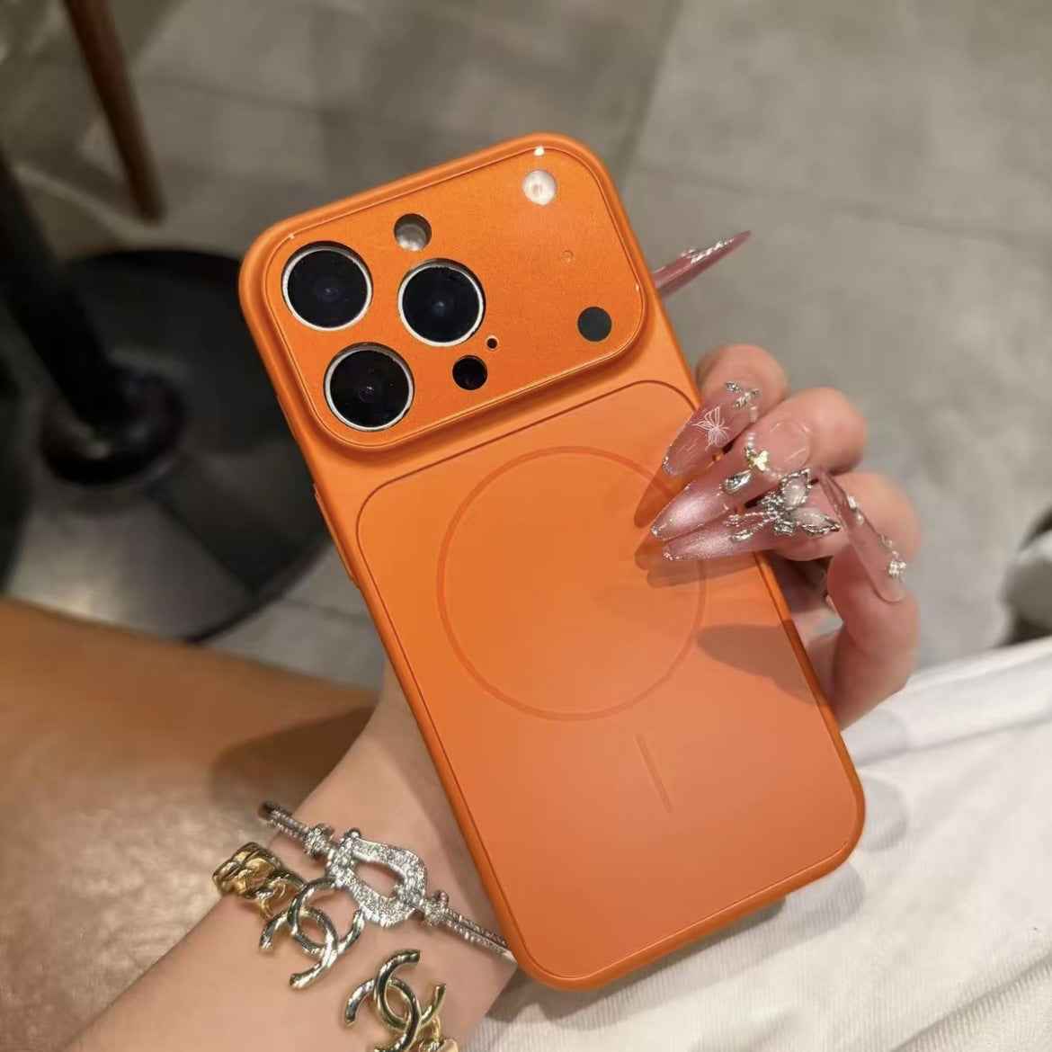 Solid Color All-inclusive Magnetic Phone Case Nano Frosted Glass For Magsafe Phone Case For I Phone 17 Air 16 15 14 13 Pro Max Magnetic Wireless Charge Armor Cover