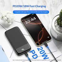 Ultra-thi Portable 10000 MAh Power Bank With Digital Display And Bidirectional Fast