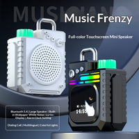 Outdoor Portable Subwoofer Multi-function Color Screen Weather Clock Gift Smart Speaker