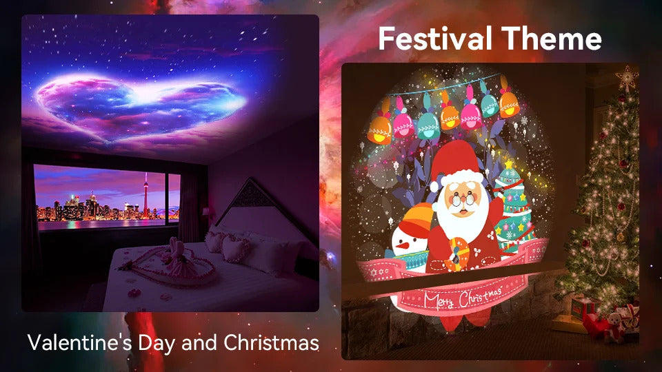 12-in-1 Galaxy Star Projector - Meteor Night Light Lamp with Ultra Clear HD Projection
